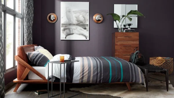 Solid Wood Bolton Platform Bed with Upholstered Headboard - Image 5